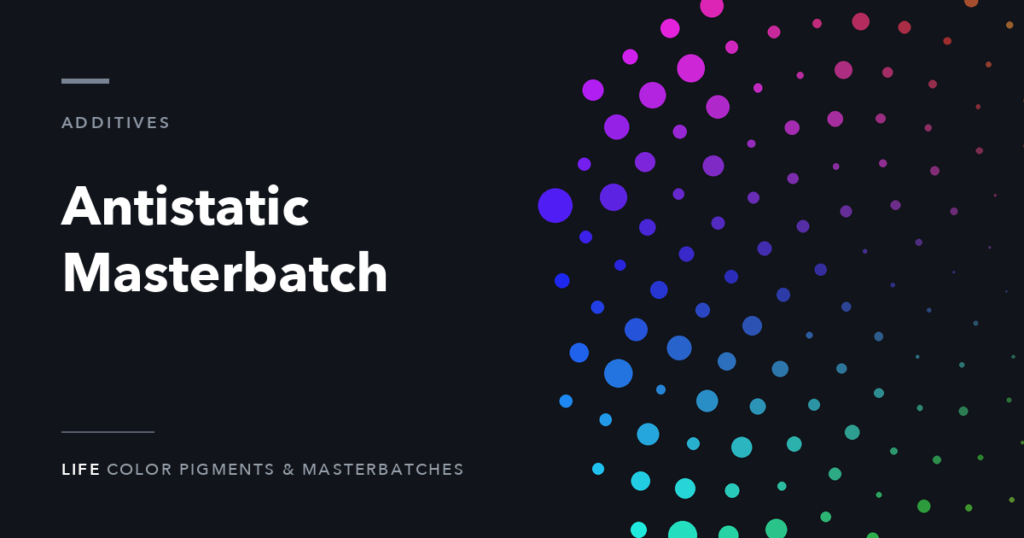 Antistatic masterbatch controlling static charge on plastic surfaces