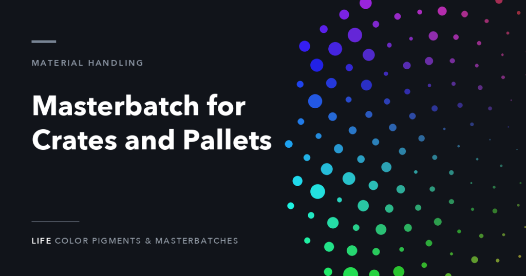 Colour masterbatch for plastic crates pallets and material handling
