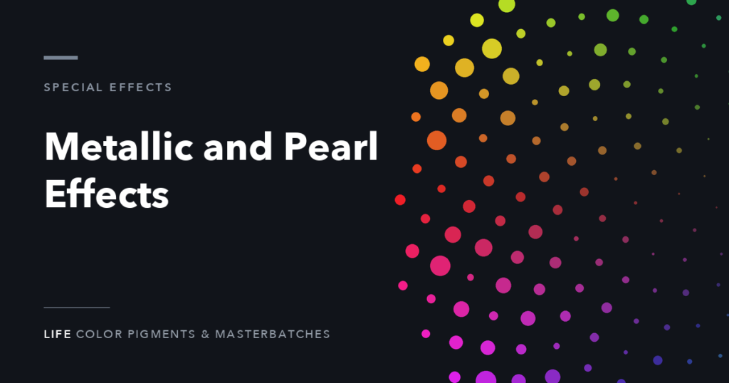 Metallic pearlescent and thermochromic effect pigments in plastics
